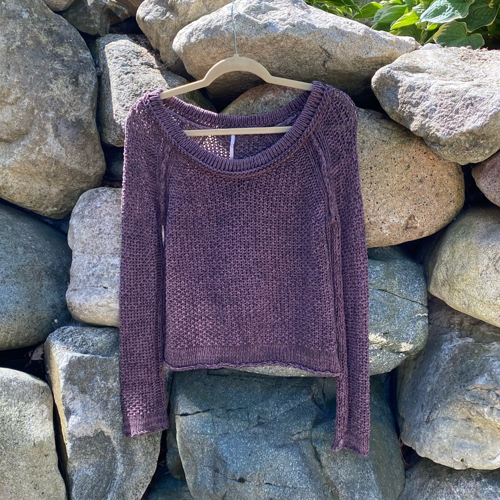Free people long sleeve knit sweater